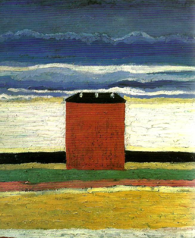 Kazimir Malevich red house France oil painting art